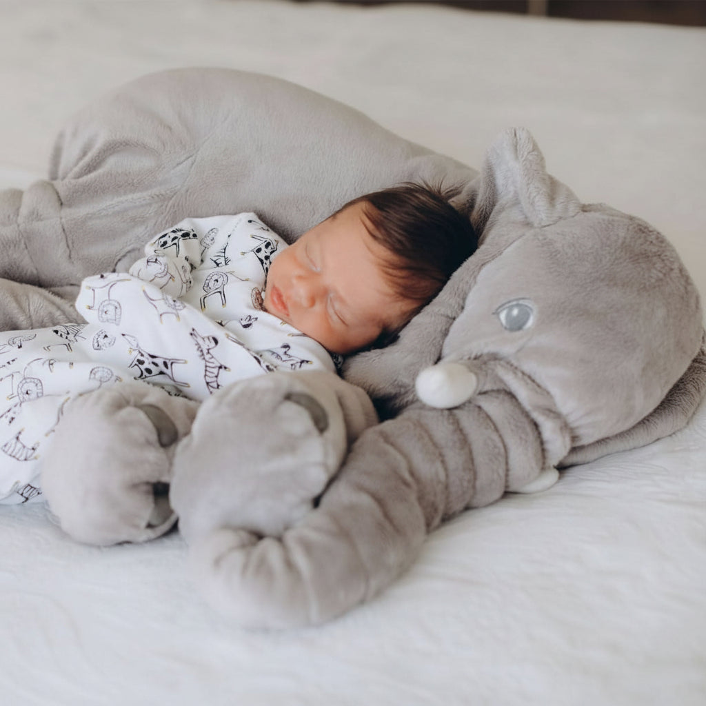 Plush Pillow Elephant 15.7 in Soft Stuffed Kids Bedroom Cuddle Toy Nursery Decor Gift | Thomler