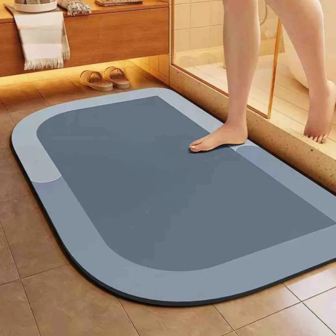 Quick-Dry Non-Slip Bath Mat with Moisture-Wicking Core for Bathroom, Shower & Toilet | Thomler