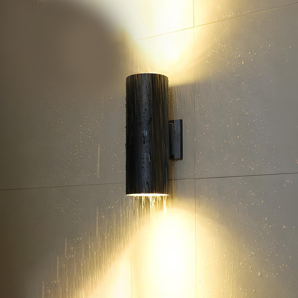 LED Black Aluminum Outdoor Wall Sconce for Porch Garden Patio | Dual Beam or Single | IP65 All-Weather | 3W 6W 9W 12W 18W Options | Thomler