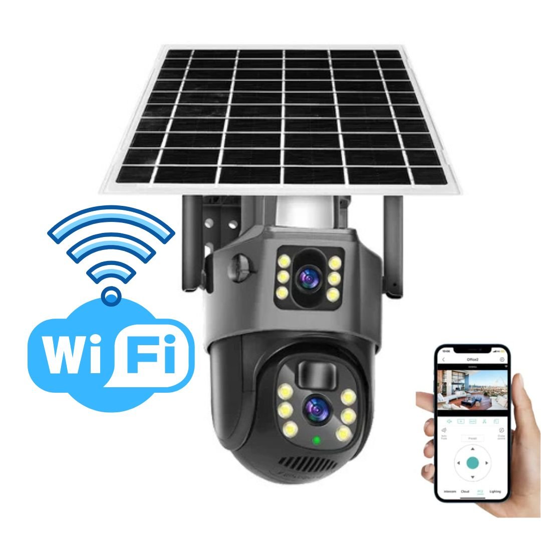 4K Solar Security Camera with Dual Lens 10x Zoom & 360° Pan-Tilt – Wire-Free Outdoor Monitoring | Thomler
