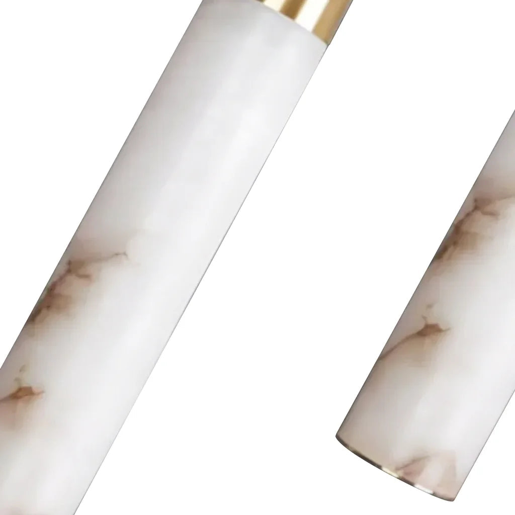 Cylindrical Stone & Metal Overhead Fixture – Warm Ambient LED for Dining & Kitchen | Thomler