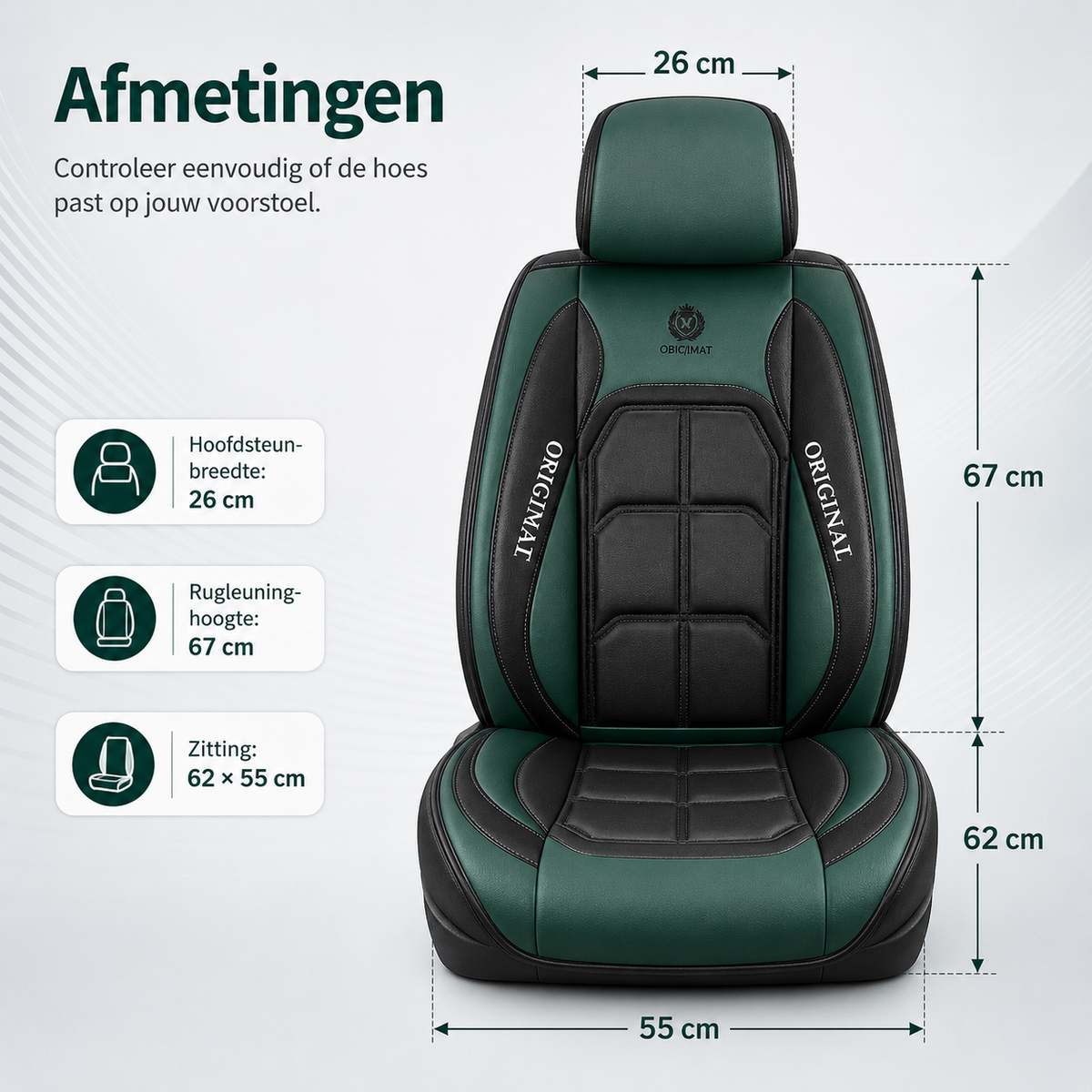 Padded Car Seat Protector Set – 11-Piece Full Coverage with Back Pocket & Airbag Cutout | Thomler
