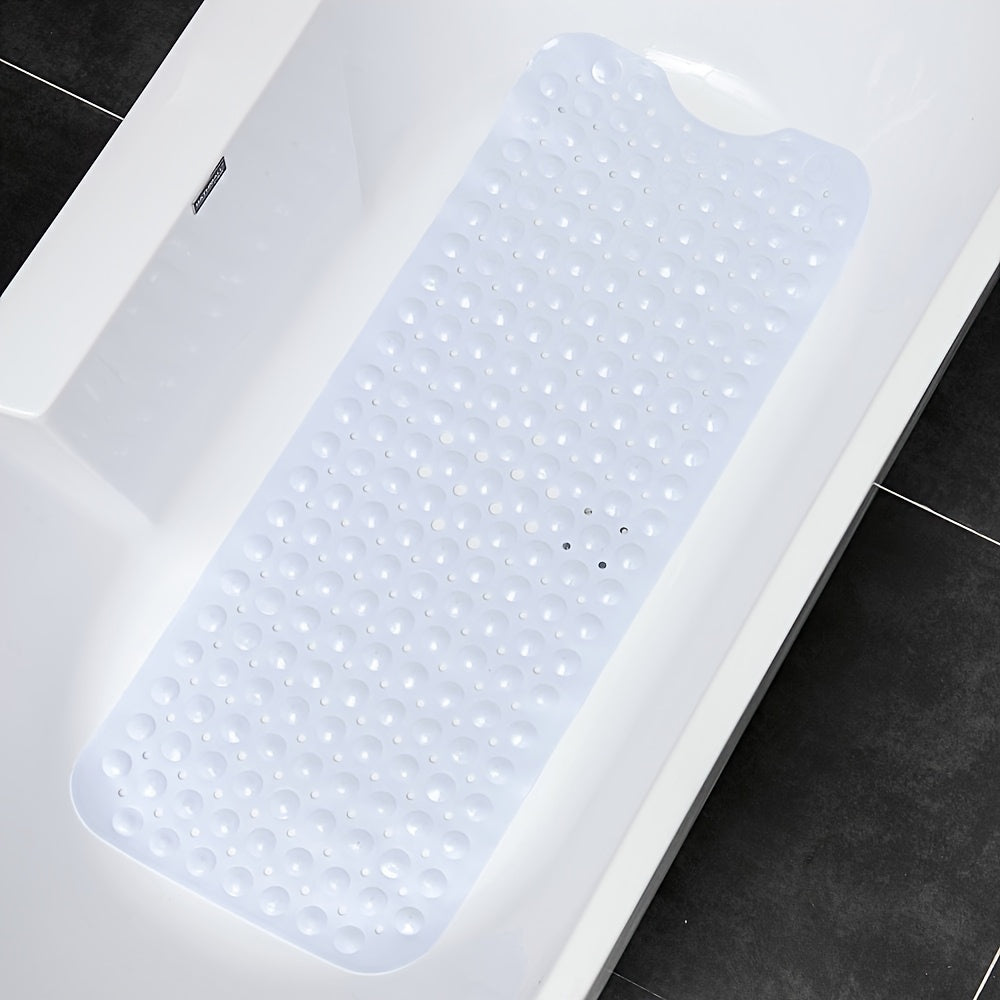 XL Non-Slip Shower and Tub Mat with Suction Cups – Drain Holes, Machine Washable, 40 x 16 in Bath Safety | Thomler