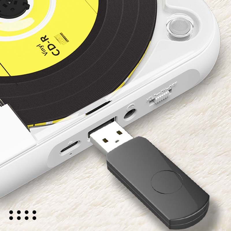 Portable CD Player Bluetooth 5.3 13.5 cm Rechargeable Home Travel MP3 Audio Disc Music Player USB C | Thomler