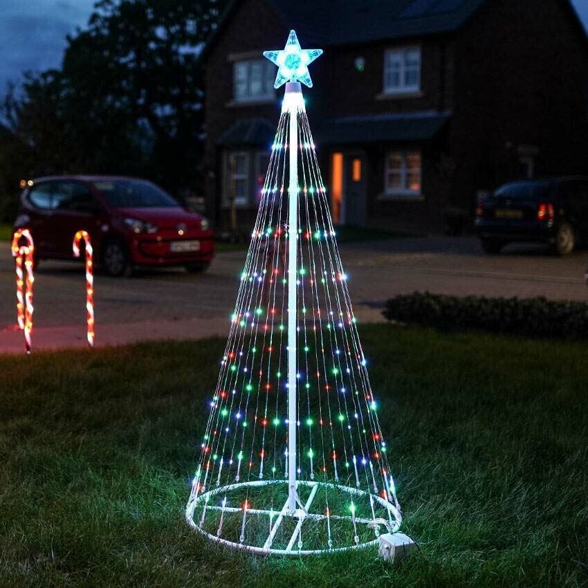 Animated LED Outdoor Holiday Tree Light Display with 12 Modes – Waterproof Decoration for Yard & Garden | Thomler