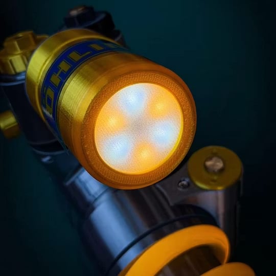 Racing Shock Absorber Desk Light with Rechargeable LED & Touch Dimmer for Gaming Rooms & Garages | Thomler