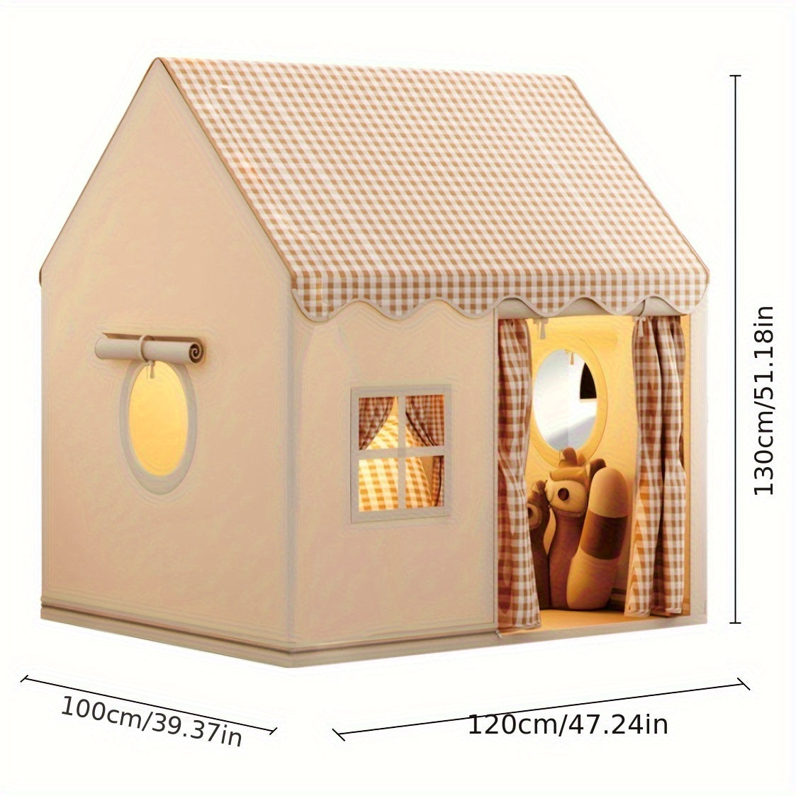 Kids Indoor Play Tent House with Spacious Interior for Imaginative Play, Creative Fun & Entertainment | Thomler