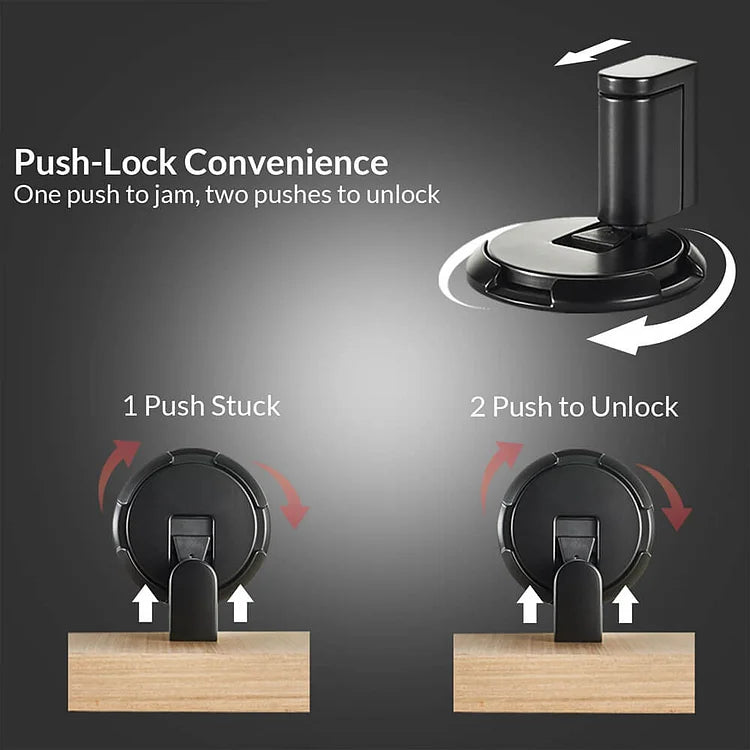 Door Stopper Zinc Alloy Push Lock Floor Mounted Stable Door Holder For Living Room Office Hallway Mechanical Door Stop | Thomler