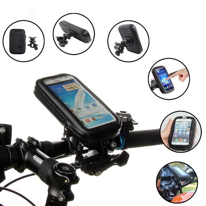 Waterproof Bike Phone Mount with 5000mAh Power Bank USB Charging Handlebar Holder for Smartphones 4.5-6.8 Inches Touch Screen Compatible Mot | Thomler