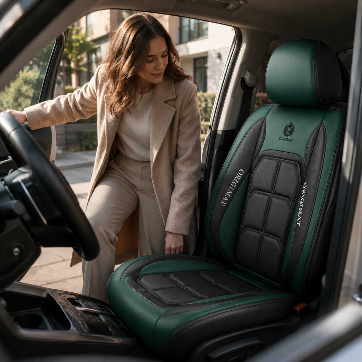 Padded Car Seat Protector Set – 11-Piece Full Coverage with Back Pocket & Airbag Cutout | Thomler