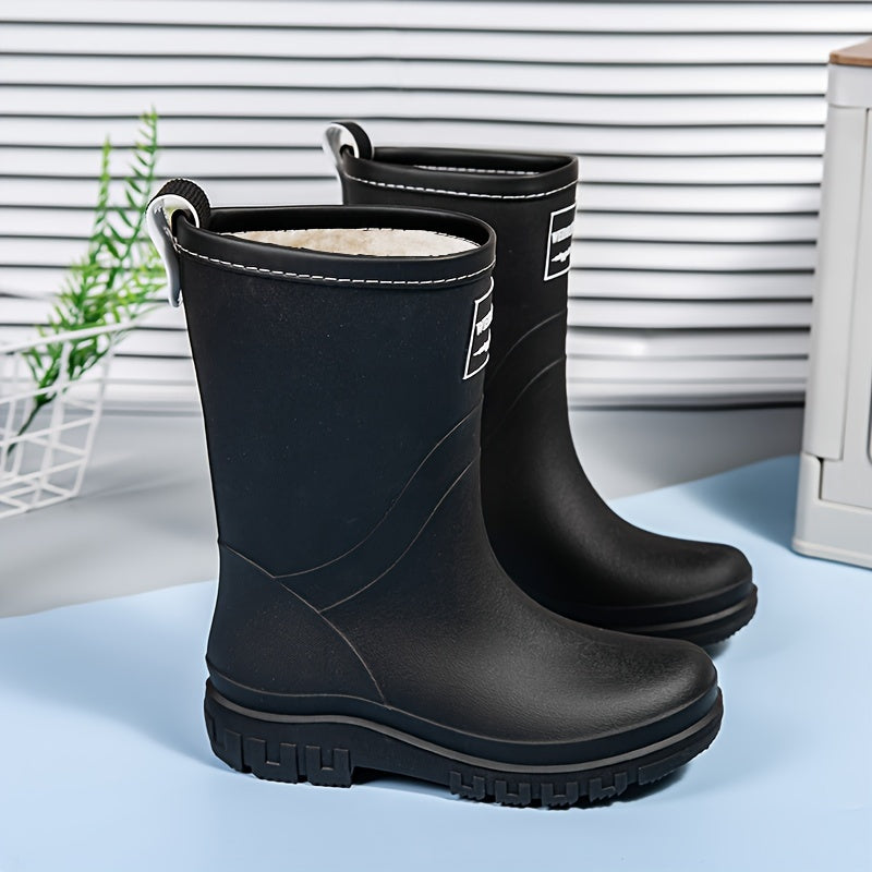 Insulated Slip-On Rain Boots for Women – Fleece-Lined, Waterproof Design for Cold Weather & Wet Conditions | Thomler
