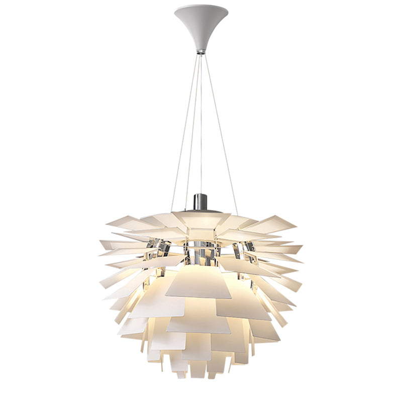 Pendant Light Metal 48.0 cm 18.9" Warm White Dining Room Adjustable Hanging Ceiling Lamp Pinecone Style E27 | Thomler