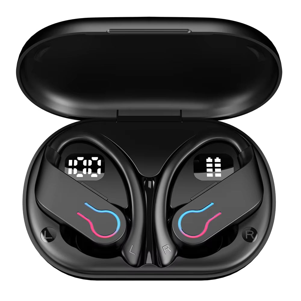 Wireless Sports Earbuds with Ear Hooks IPX7 Waterproof Bluetooth 5.3 Headphones 200-Hour Battery Life Running Gym Workout Fitness Earphones | Thomler