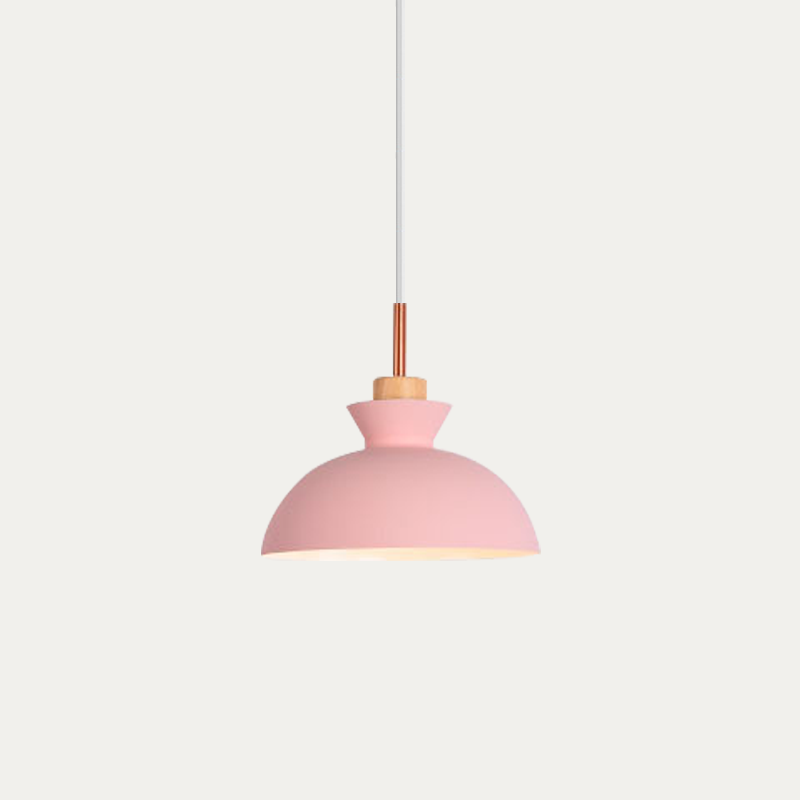 Pendant Light Wood 11 in E27 60W Scandinavian Style Living Room Bedroom Ceiling Lamp | Thomler