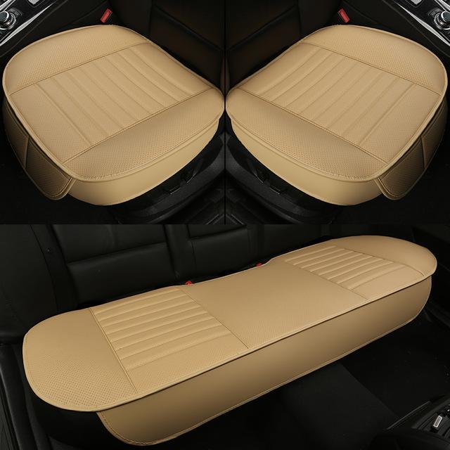 Bamboo Charcoal Car Seat Pad with Odor Absorption & Cooling – Front Pocket for Phone & Keys | Thomler