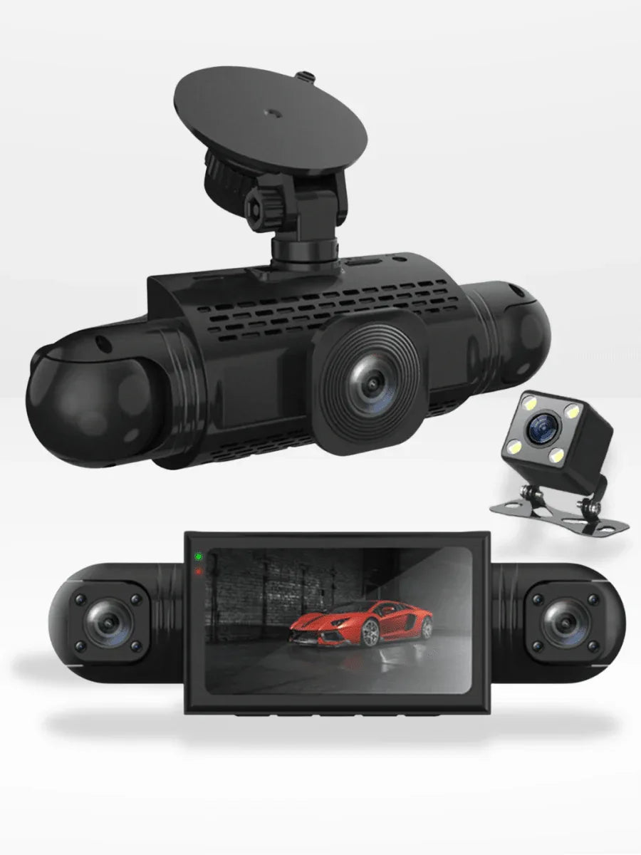 360-Degree Car Dash Cam with Rear Camera & Night Vision – 1080p Full HD Front, Back & Interior Recording System | Thomler