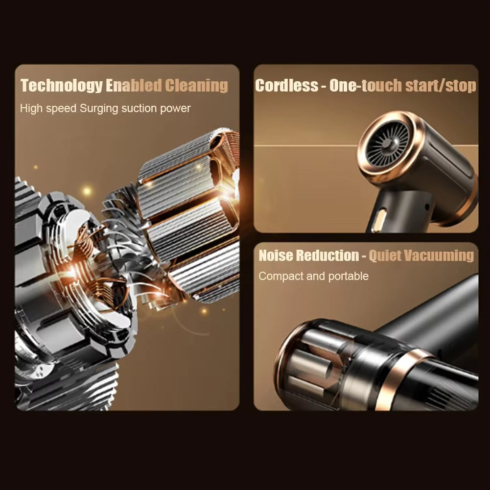 Cordless Handheld Car Vacuum Cleaner with 45000Pa Suction Power & 5-in-1 Multi-Function for Auto Interior Detailing Pet Hair Removal | Thomler