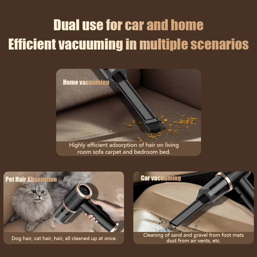 Cordless Handheld Car Vacuum Cleaner with 45000Pa Suction Power & 5-in-1 Multi-Function for Auto Interior Detailing Pet Hair Removal | Thomler