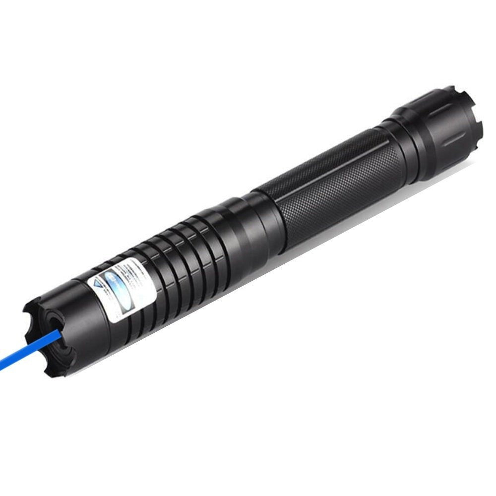 High-Power Blue Laser Pointer 450nm Adjustable Focus Aluminum Flashlight for Outdoor & Camping 16400 ft Range Rechargeable Tactical Light | Thomler