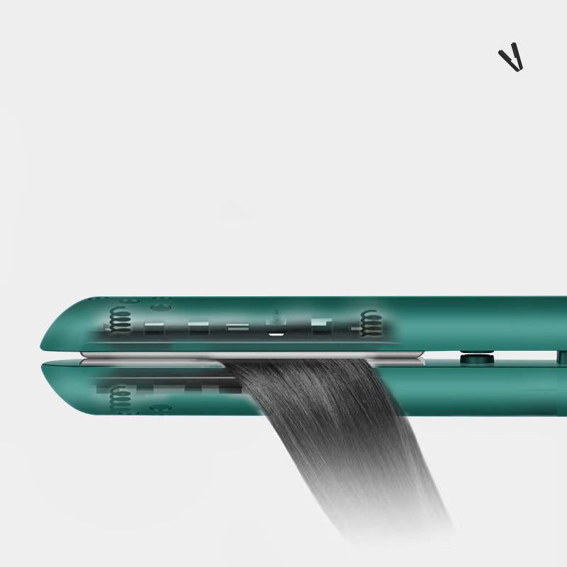 Compact Dual-Function Hair Styling Iron with Ceramic Plates for Curls and Straight Hair | Travel-Size Heated Styling Tool for Women | Thomler