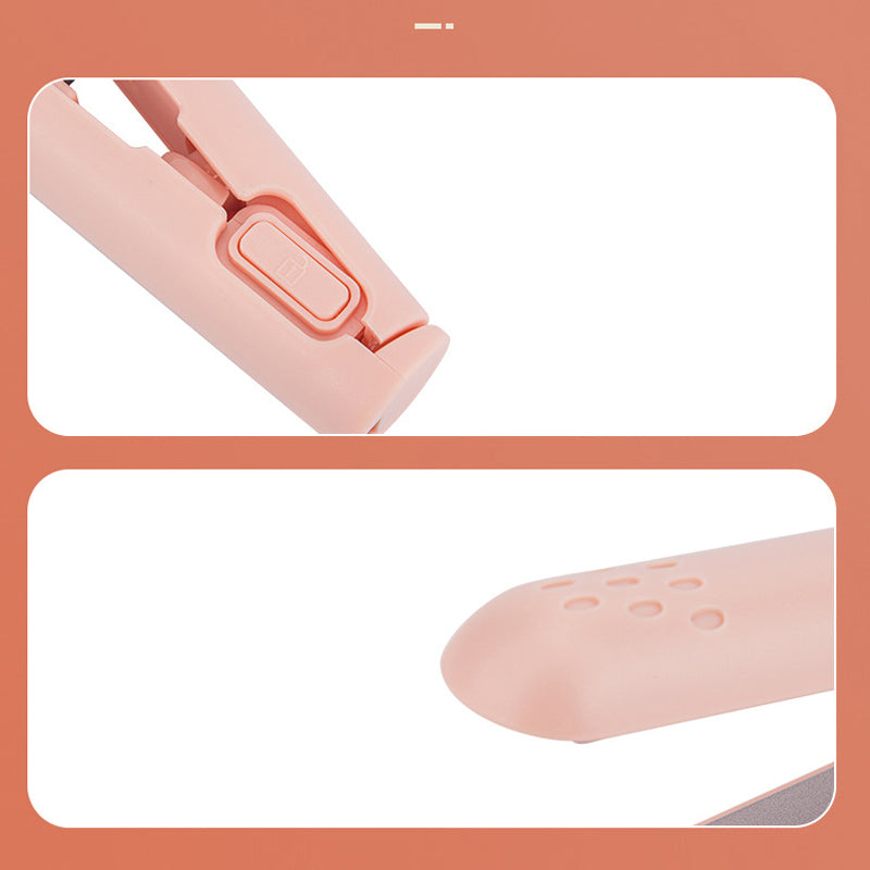Compact Dual-Function Hair Styling Iron with Ceramic Plates for Curls and Straight Hair | Travel-Size Heated Styling Tool for Women | Thomler