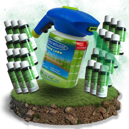 Spray-On Grass Seed Hydro Seeding System for Bare Spots & Dog Patches – Garden Hose Attachment Lawn Repair Kit for Quick Coverage & Green | Thomler