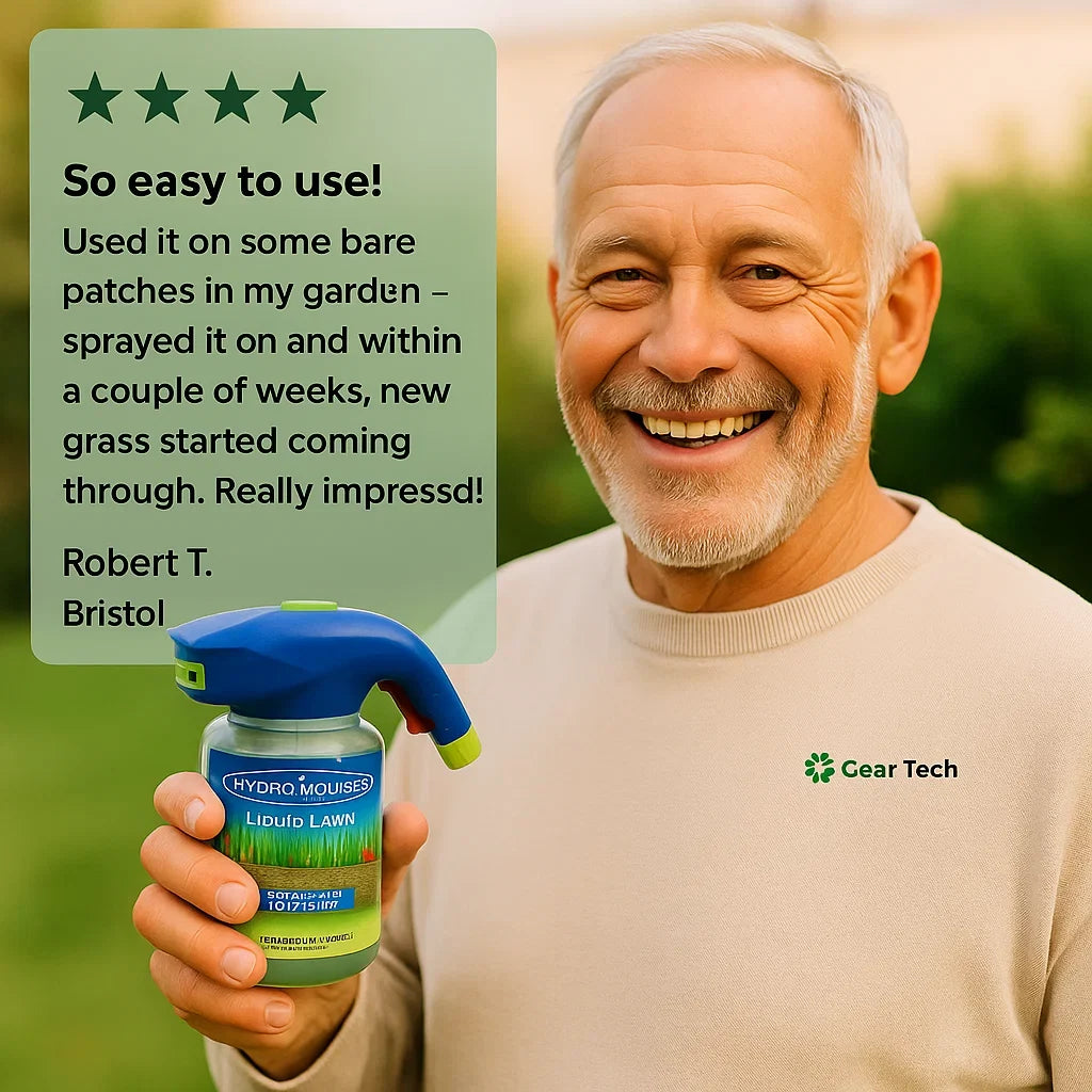 Spray-On Grass Seed Hydro Seeding System for Bare Spots & Dog Patches – Garden Hose Attachment Lawn Repair Kit for Quick Coverage & Green | Thomler