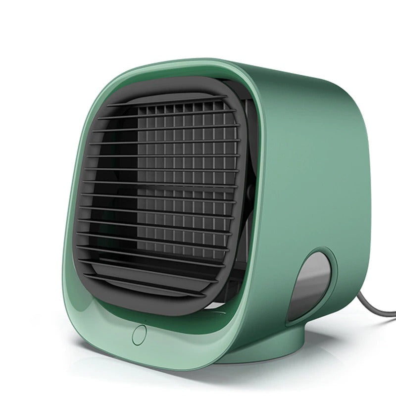 USB Personal Space Cooler Evaporative Air Fan with 3 Speed Settings & LED Night Light for Car, Desk, Bedroom | Thomler