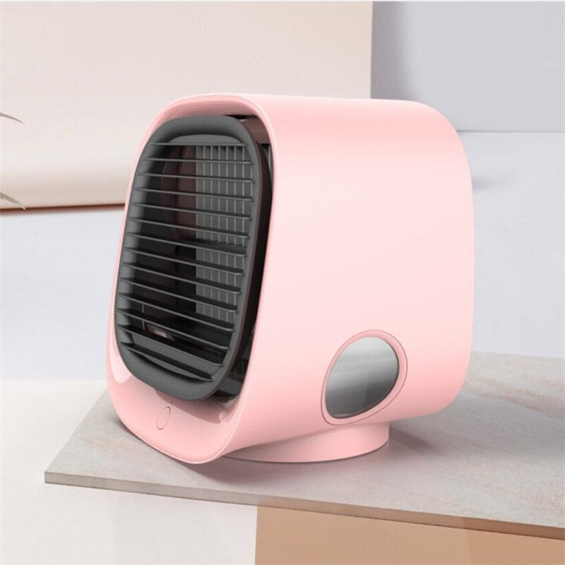 USB Personal Space Cooler Evaporative Air Fan with 3 Speed Settings & LED Night Light for Car, Desk, Bedroom | Thomler