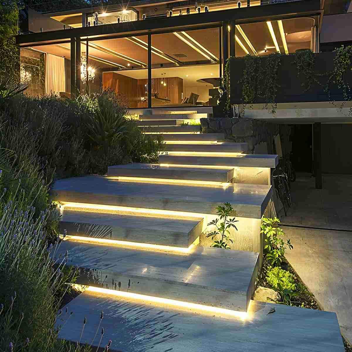 LED Strip COB 1.0 cm IP68 24V Outdoor Stair Garden Path Underwater Recessed Linear Lighting Flexible | Thomler