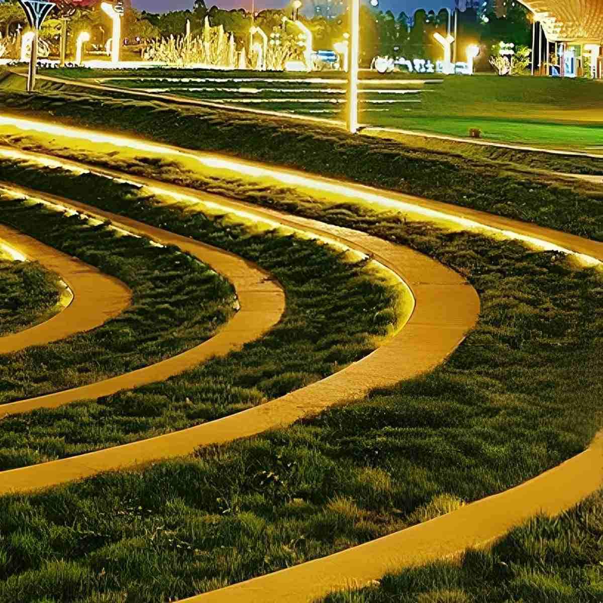 LED Strip COB 1.0 cm IP68 24V Outdoor Stair Garden Path Underwater Recessed Linear Lighting Flexible | Thomler