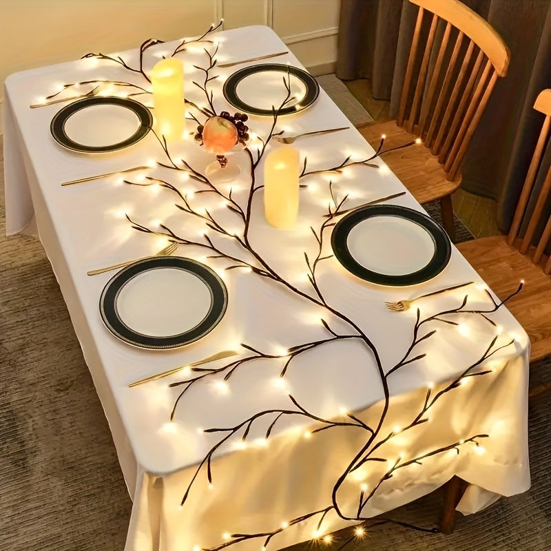 Twig Branch Wall Light with 96 Warm LEDs – USB Powered Ambient Decorative Glow for Living Spaces | Thomler