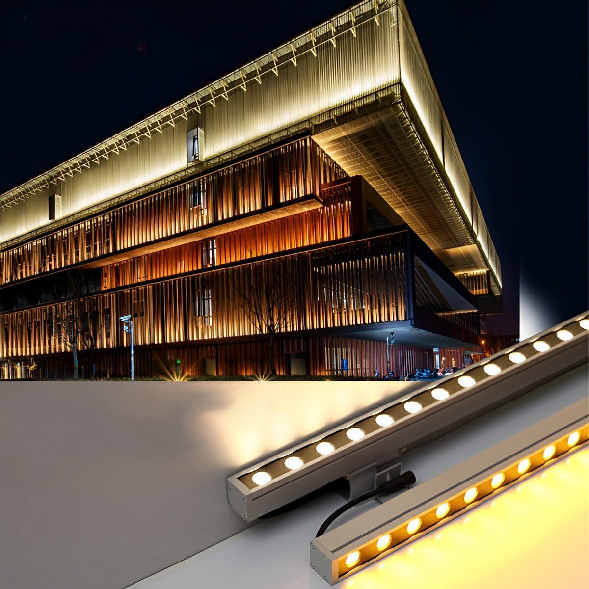 39 in Outdoor LED Linear Flood Light 24V DC – Low Voltage Architectural Uplight for Facades & Landscapes – IP65 Weatherproof | Thomler