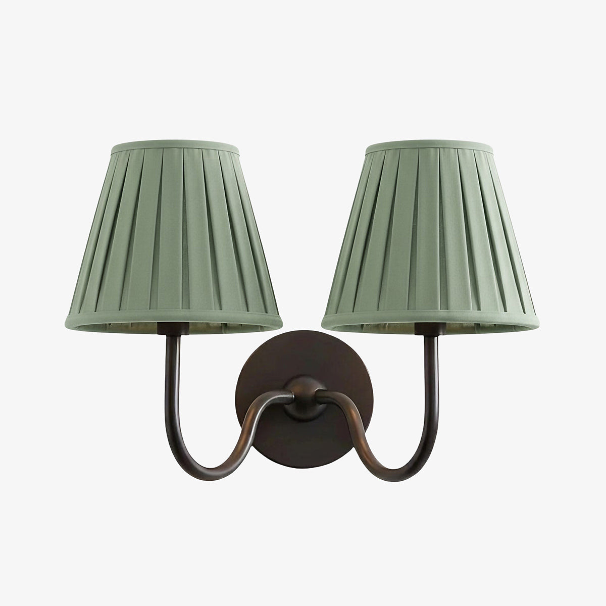 Brass Sconce with Fabric Drum Shade – 1 or 2 Light Hardwired Fixture for Bedroom, Hallway & Living Room | Thomler