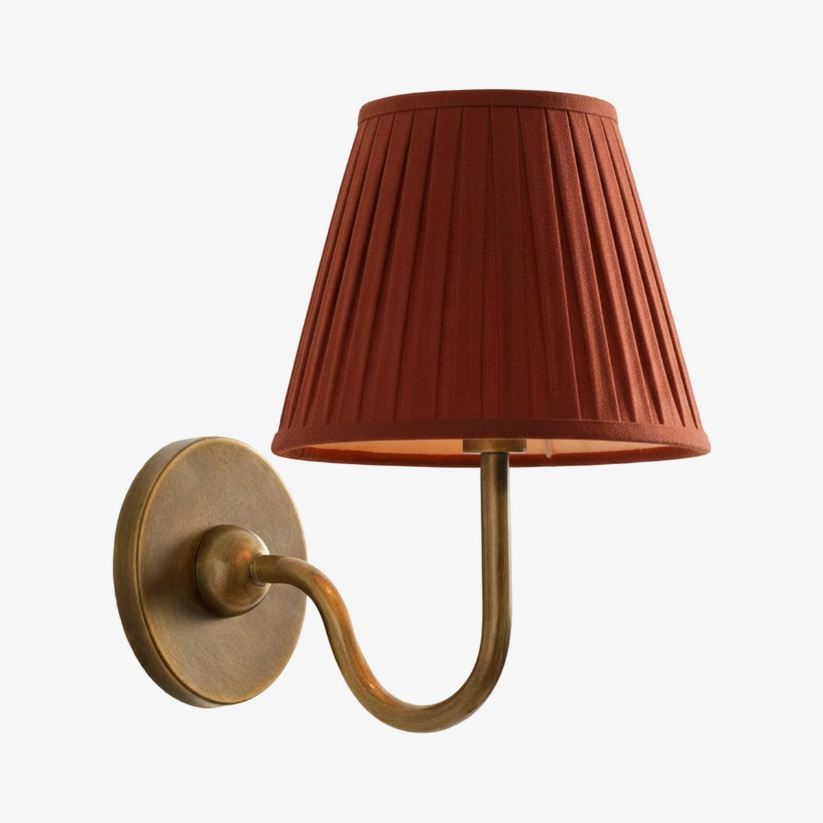 Brass Sconce with Fabric Drum Shade – 1 or 2 Light Hardwired Fixture for Bedroom, Hallway & Living Room | Thomler
