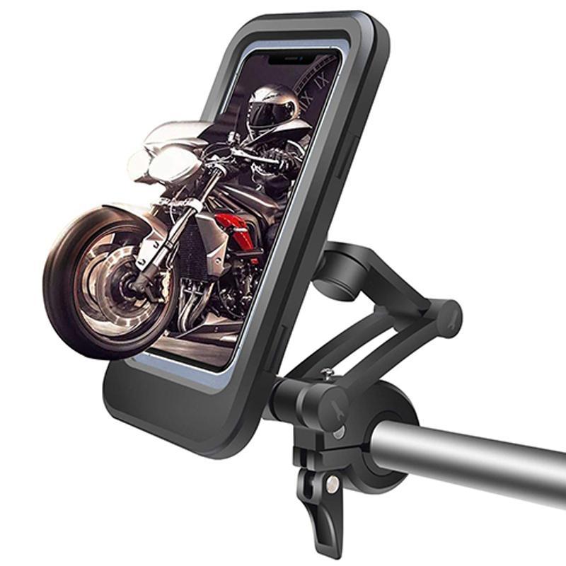 Waterproof Bike Phone Mount with 5000mAh Power Bank USB Charging Handlebar Holder for Smartphones 4.5-6.8 Inches Touch Screen Compatible Mot | Thomler