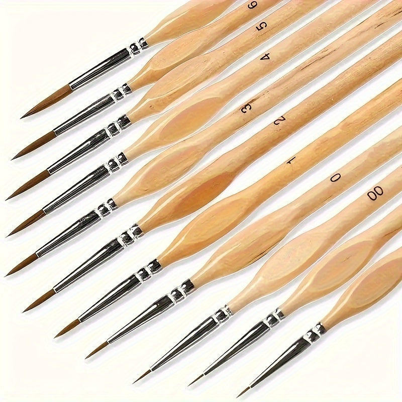 Fine Detail Brush for Painting – Precision Art Brush for Acrylic Oil Watercolor Canvas Work Model Building Miniatures | Thomler