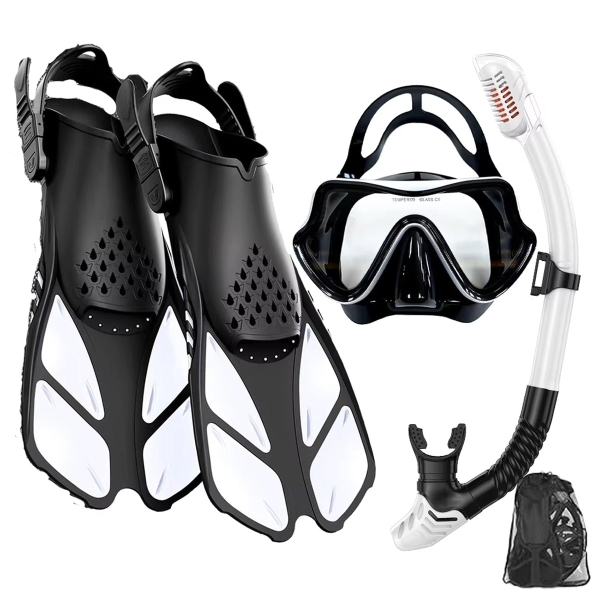 Full-Face Snorkel Mask with Fins & Dry-Top Tube – Wide-View Swim Gear for Ocean, Pool & Diving | Thomler
