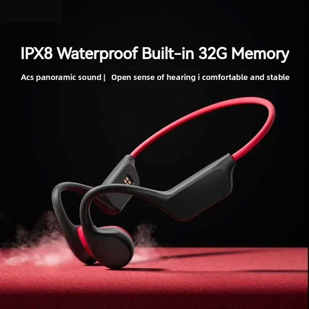 Bone Conduction Swim Headphones with 32GB Storage & IPX8 Waterproof Rating for Pool Training, Open Water Swimming, Running & Cycling | Thomler