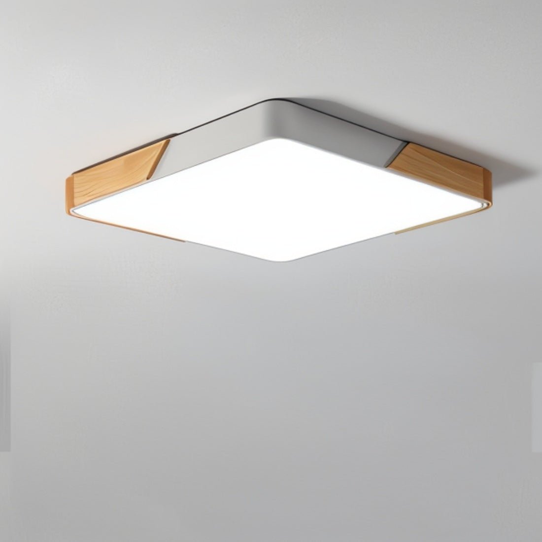 Ceiling Light Wood Metal LED 40.0 cm Round Modern Living Room Bedroom Office Lighting | Thomler