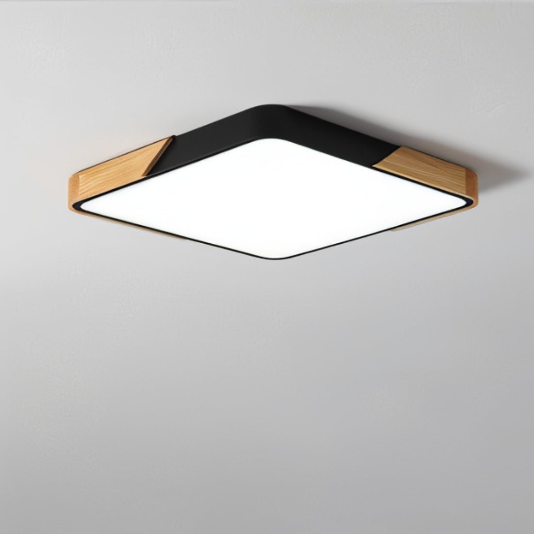 Ceiling Light Wood Metal LED 40.0 cm Round Modern Living Room Bedroom Office Lighting | Thomler