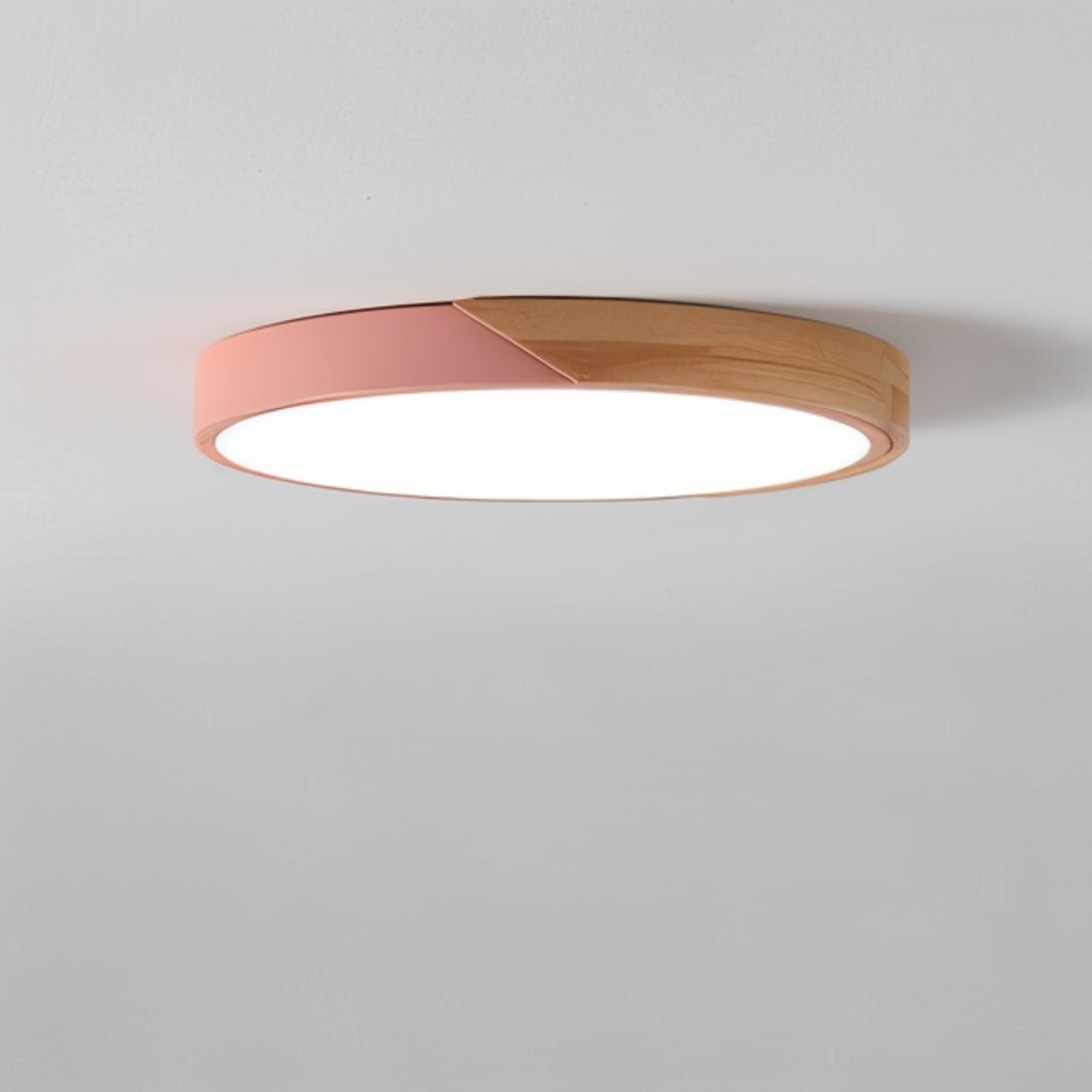 Ceiling Light Wood Metal LED 40.0 cm Round Modern Living Room Bedroom Office Lighting | Thomler