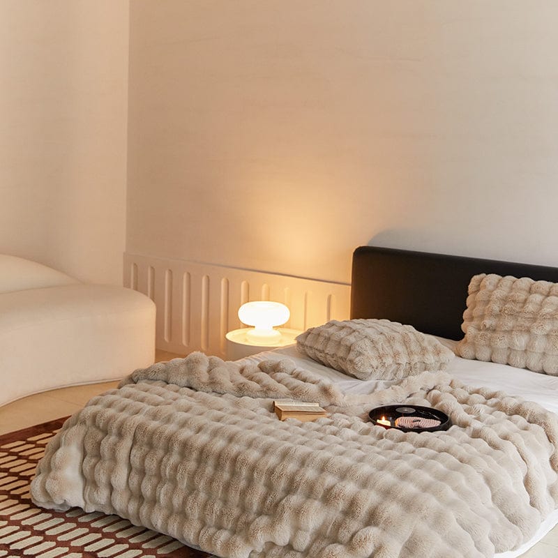 Plush Faux Fur Throw Blanket with Silky Soft Texture for Couch, Bed & Living Room Decor in Multiple Colors | Thomler