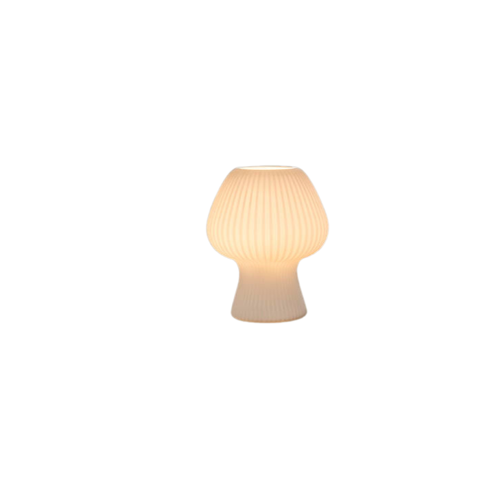 Textured Glass Dome Table Lamp – Retro Mushroom Design, Dimmable LED Accent Light for Nightstand, Desk, Living Room | Thomler