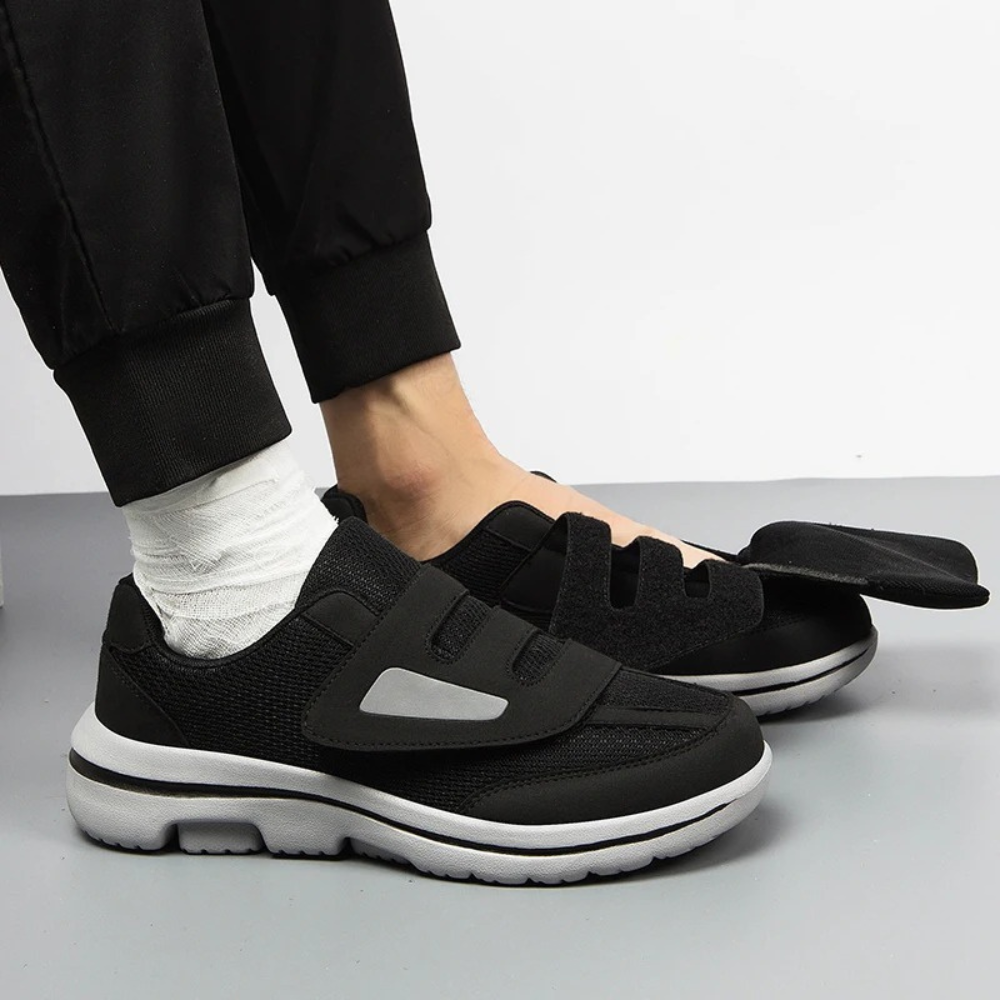 Adjustable Wide-Fit Comfort Shoes for Swollen Feet & Diabetic Care with Hook-and-Loop Straps | Thomler