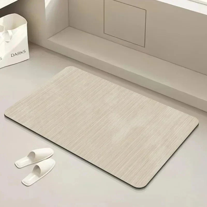 Quick-Dry Stone Bath Mat Non-Slip Absorbent Diatomaceous Earth Floor Mat for Shower Bathroom Bedroom Kitchen Eco-Friendly | Thomler