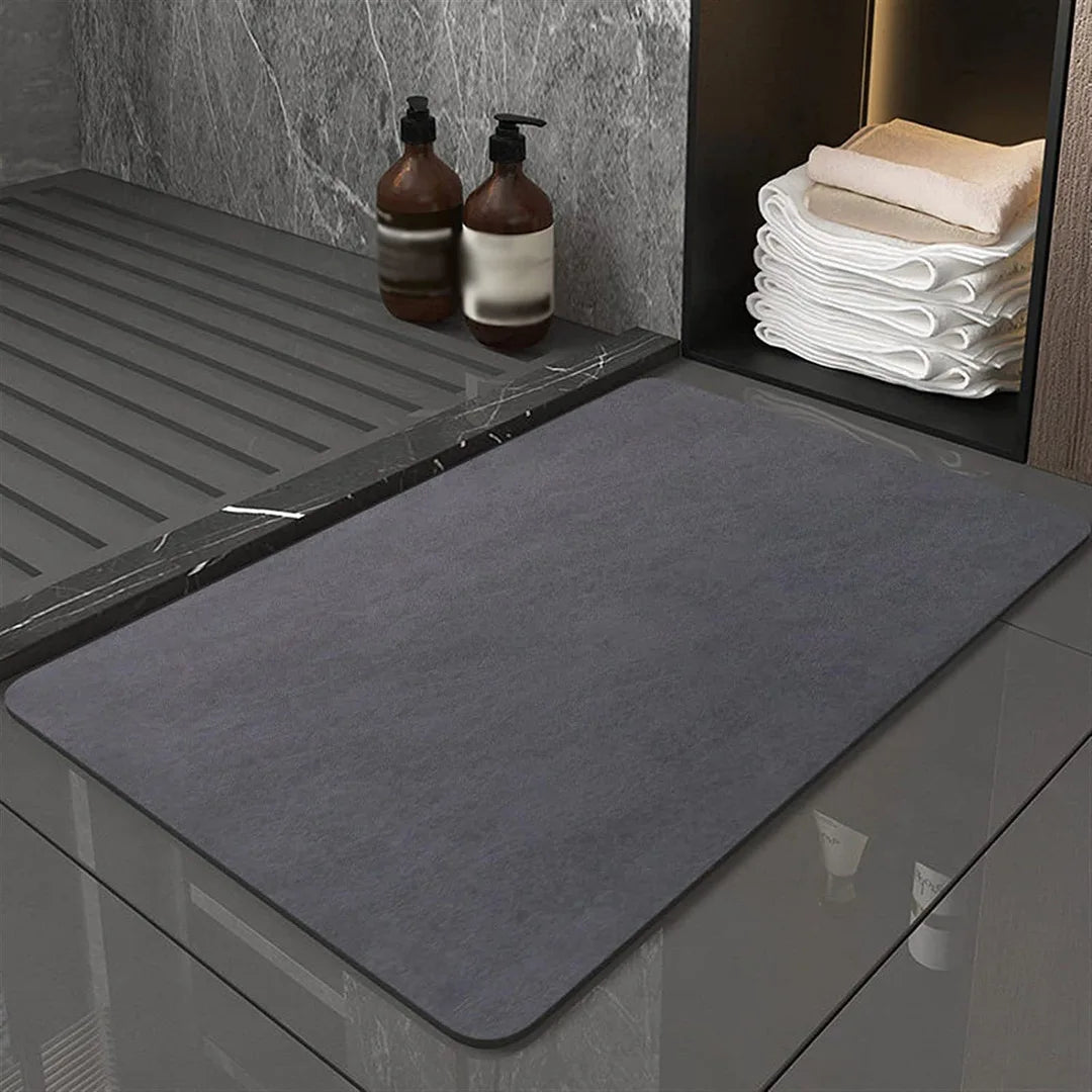 Quick-Dry Stone Bath Mat Non-Slip Absorbent Diatomaceous Earth Floor Mat for Shower Bathroom Bedroom Kitchen Eco-Friendly | Thomler