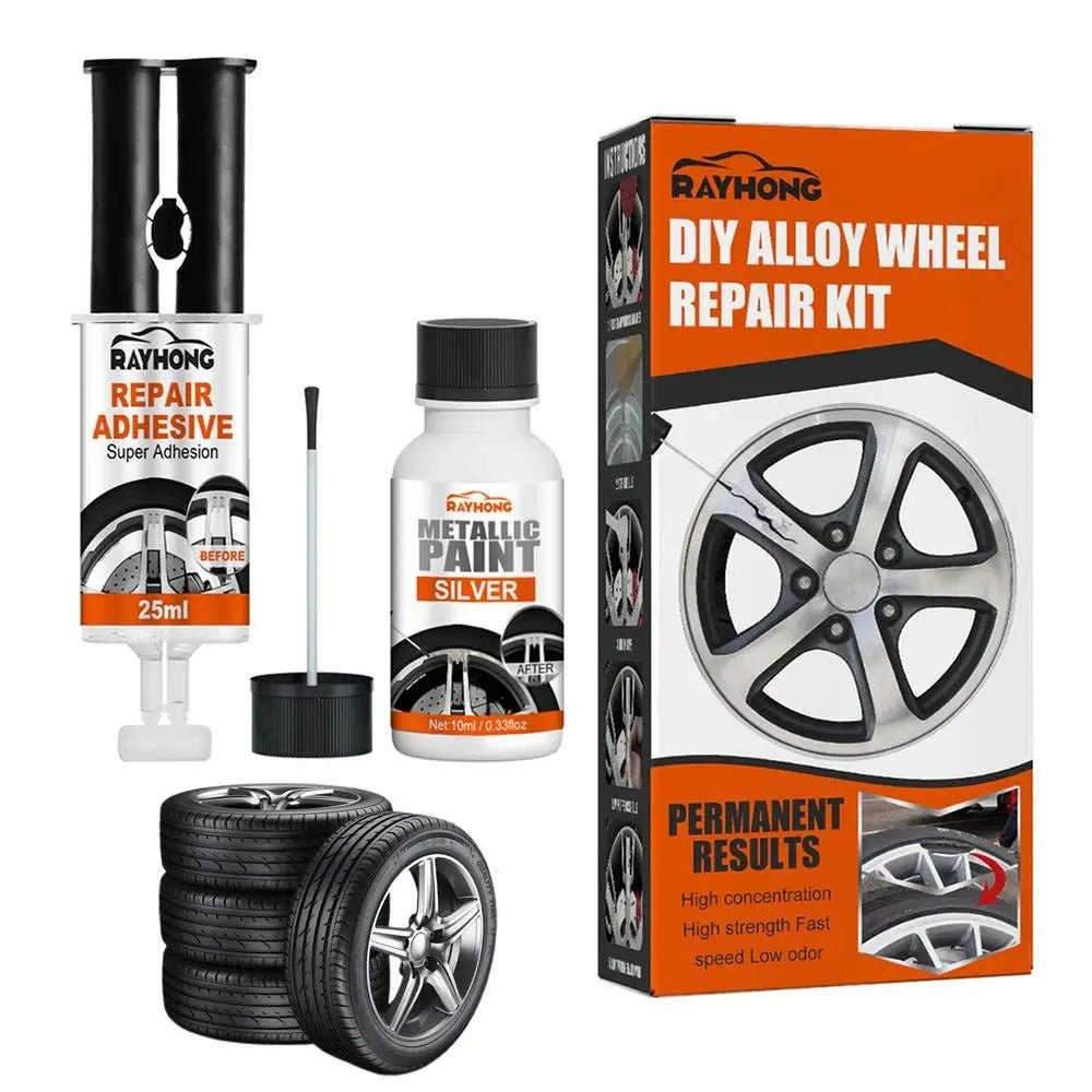 Metal Wheel Touch-Up Repair System for Scratched & Scuffed Car Rims – Restore Finish on Aluminum, Steel & Chrome Wheels at Home | Thomler