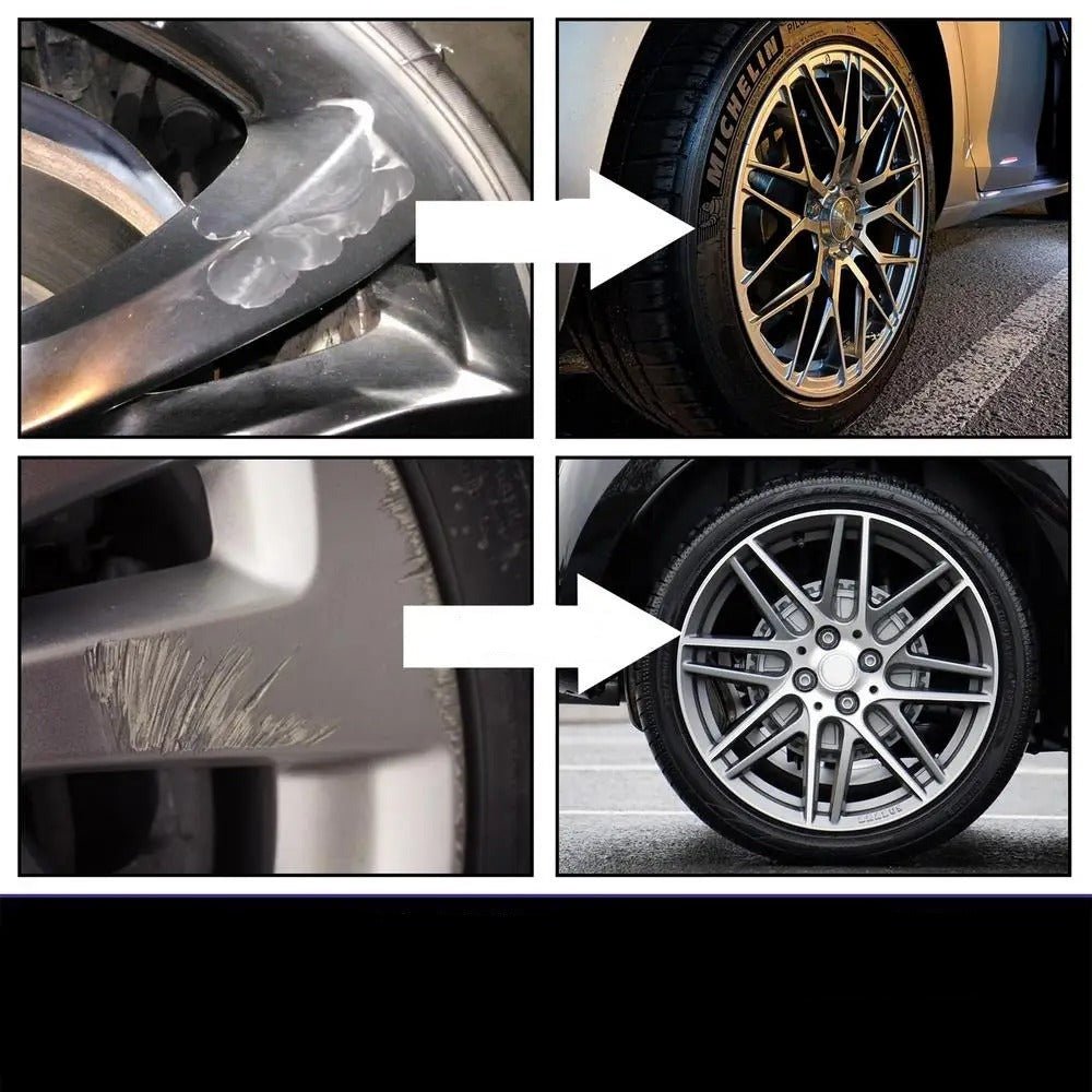 Metal Wheel Touch-Up Repair System for Scratched & Scuffed Car Rims – Restore Finish on Aluminum, Steel & Chrome Wheels at Home | Thomler