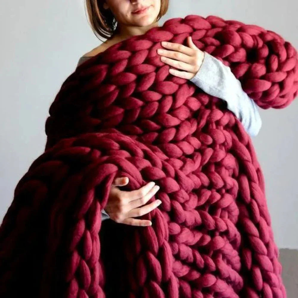 Super Bulky Arm Knitting Yarn 35 oz Merino-Style Wool for Throw Blankets, Cushions & Home Décor Crafts | Thomler